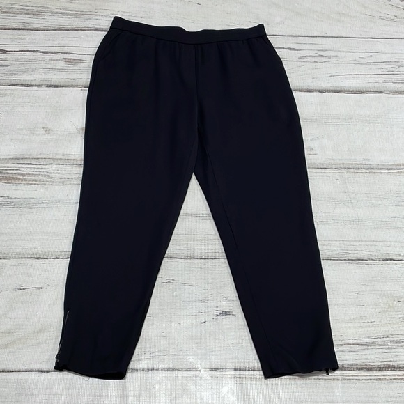 Classiques Entier Pants Black Tapered Trousers Ankle Zip Size Medium - Picture 3 of 12